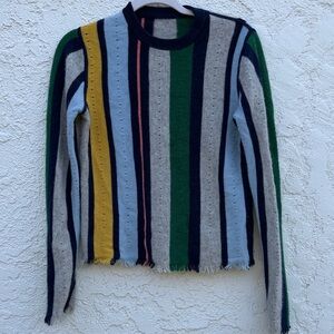 Paul Smith 100% Cashmere Rugby Striped Multicolor Women's Sweater